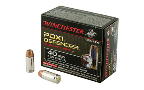 Ammunition Winchester Ammunition PDX1 Defender WIN DEFENDER 40SW 165GR JHP 20/200